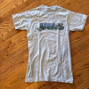 Light blue JAWS Graphic T-Shirt, size adult med